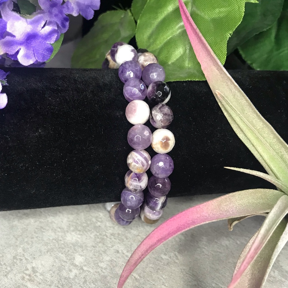 Chevron Amethyst bracelet (faceted)